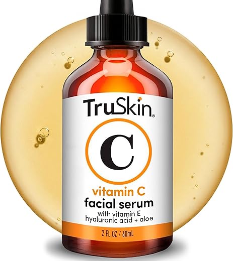 TruSkin Vitamin C Serum for Face – Anti Aging Face Serum with Hyaluronic Acid & Vitamin E – Brightening Formula for Improving Appearance of Dark Spots, Fine Lines & Wrinkles – All Skin Types, 2 Fl Oz