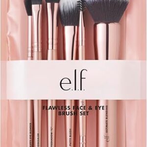 e.l.f. Flawless Face Kit, 6-Piece Brush Collection, Brushes For Face, Eyes & Brows, Vegan & Cruelty-Free