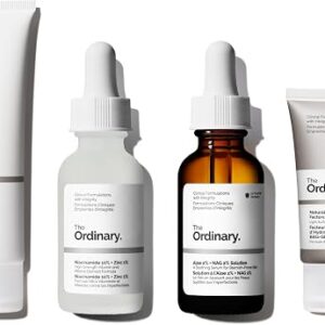 The Ordinary Sensitive Skin Collection, Skin Care Bundle-Blemish-Prone Skin, Glucoside Foaming Cleanser, Aloe 2% + NAG 2% Solution, Niacinamide 10% + Zinc 1%, Natural Moisturizing Factors+Beta Glucan