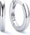 ChicSilver 925 Sterling Silver Huggie Hoop Earrings Small Hoop Earrings for Women Hypoallergenic Silver Huggie Earring Cartilage Earrings for Women (6/8/10/12/14/16/18/20MM)