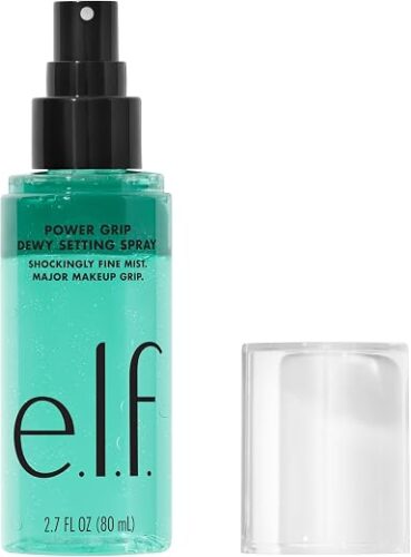 e.l.f. Power Grip Dewy Setting Spray, Ultra Fine Mist Made With Hyaluronic Acid, Grips Makeup For A Hydrated-Looking, Dewy Finish, Vegan & Cruelty-Free