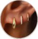 Poxtex Small Sterling Silver Huggie Hoop Earrings Set for Women, Hypoallergenic 14K Gold Plated Hoops Stacks for Multiple Piercings, Dainty Cute Mini Lightweight Cartilage Studs Trendy Jewelry Gift