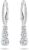 Swarovski Stilla Attract Trilogy Drop Pierced Earrings with White Crystals on a Rhodium Plated Setting with Hinged Closure